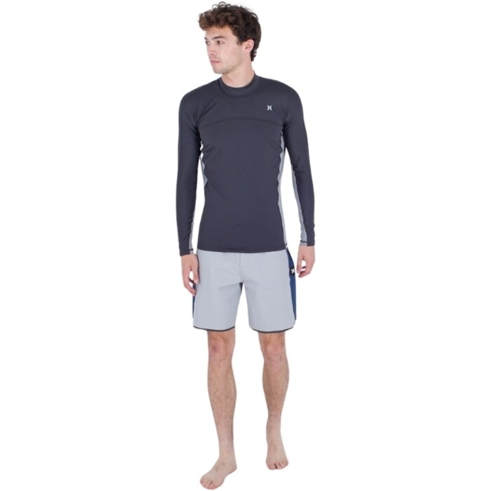 2024 Hurley Hombres Channel Crossing Paddle Series Chaleco De Lycra De Manga Larga MAT0001050 - Dark Stone Grey